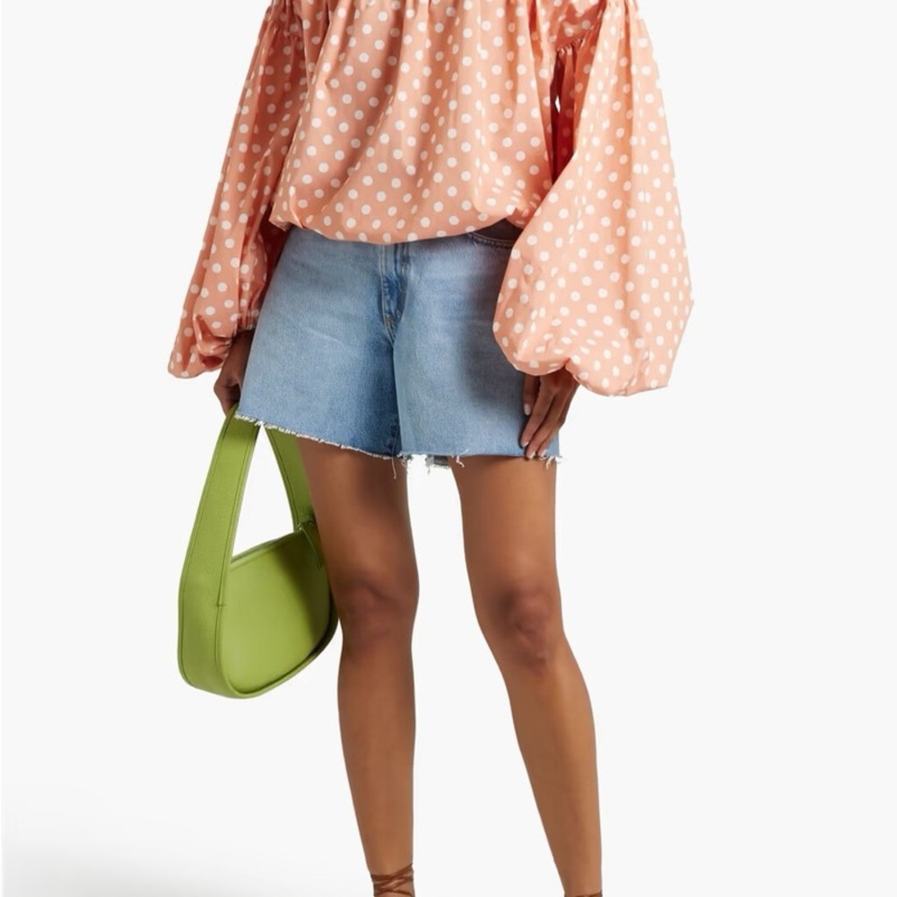 Caroline Constas Andros polka-dot cotton-blend top